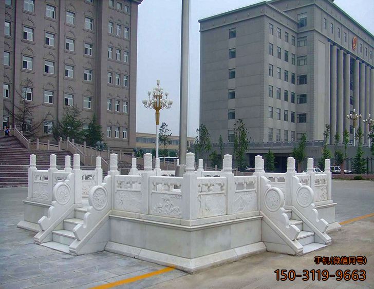法院升旗臺(tái)_漢白玉雕花國旗臺(tái)雕塑