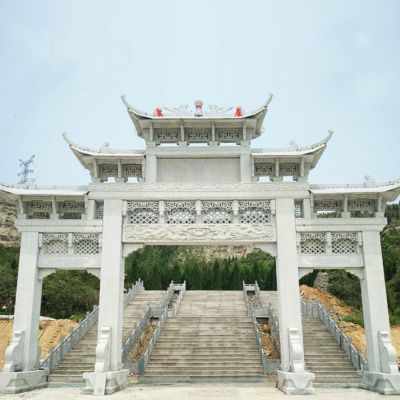 農(nóng)村牌坊_好看的古村大門(mén)休閑山莊效果圖