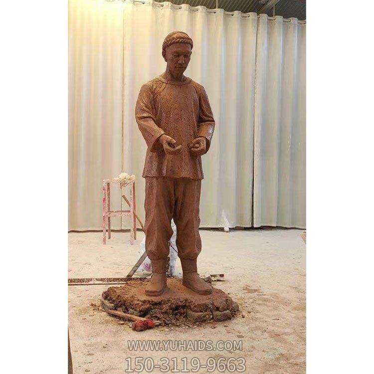 泥塑戶(hù)外園林景觀人物雕塑