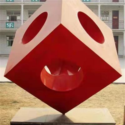 城市廣場(chǎng)不銹鋼抽象創(chuàng)意彩繪大型戶(hù)外景觀(guān)雕塑