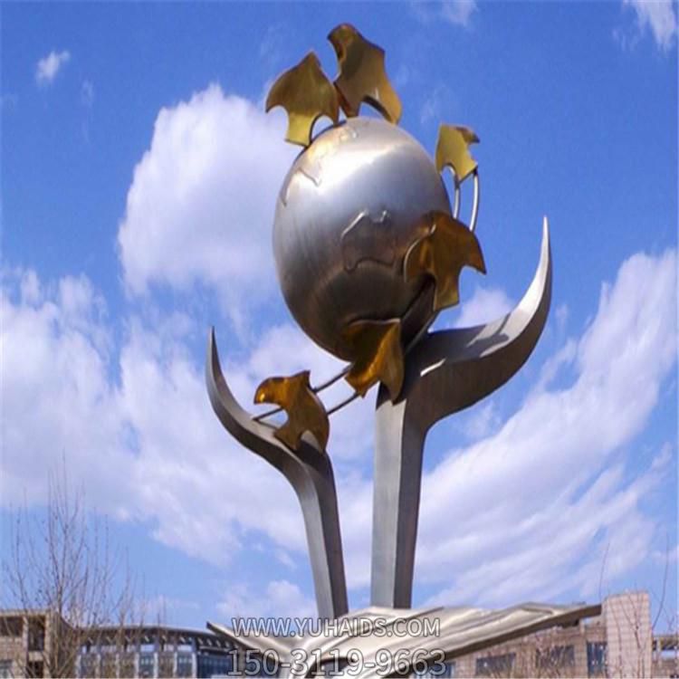 城市廣場(chǎng)擺放不銹鋼抽象標(biāo)志景觀(guān)雕像 雕塑