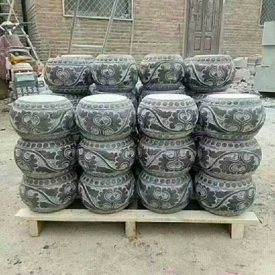 青石柱墩，寺廟柱子底部用的石墩子