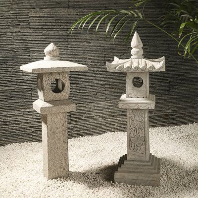 仿古石燈，中式古建裝飾燈柱