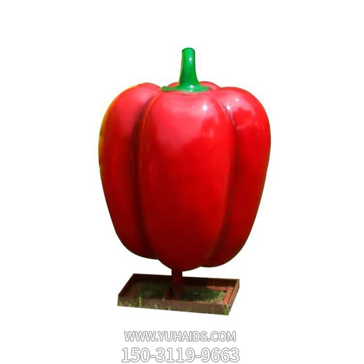 紅辣椒，玻璃鋼仿真蔬菜雕塑
