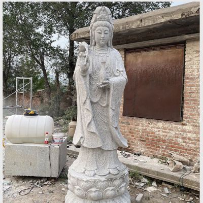 石雕觀(guān)音，花崗巖石材精雕佛像
