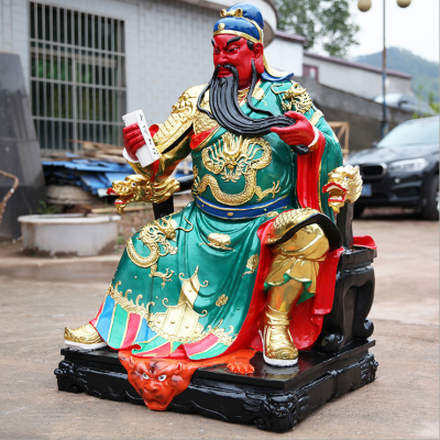 玻璃鋼彩繪寺廟宗教神佛關公、關羽