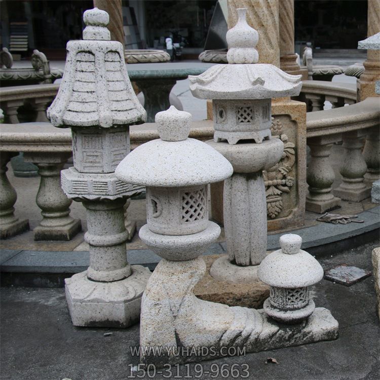 庭院景觀石燈籠藝術(shù)設計幾何石雕工藝品擺件雕塑