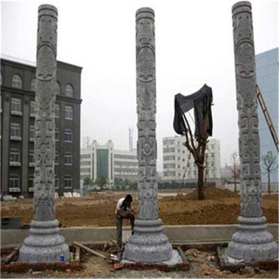 廣場大型浮雕；盤龍石柱雕塑擺件