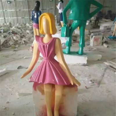 戶(hù)外園玻璃鋼抽象人物景觀擺件