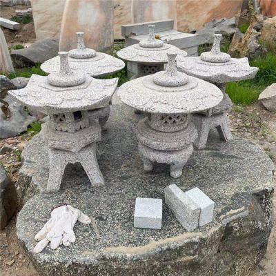 石燈，花崗巖仿古石雕燈
