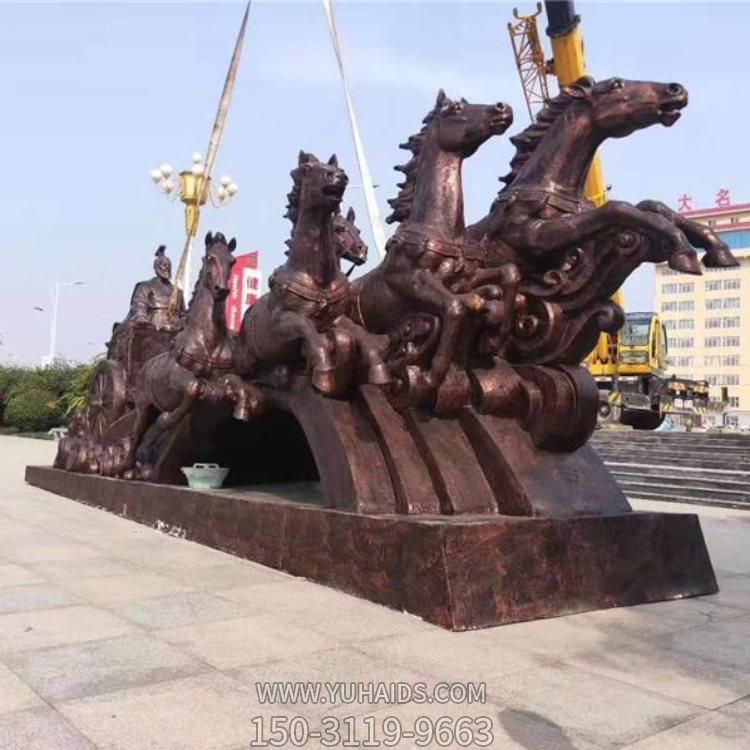大型馬車雕塑，廣場(chǎng)馬拉車景觀雕塑