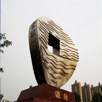 廣場(chǎng)小區(qū)不銹鋼戶(hù)外園林景觀(guān)銅錢(qián)雕塑擺件