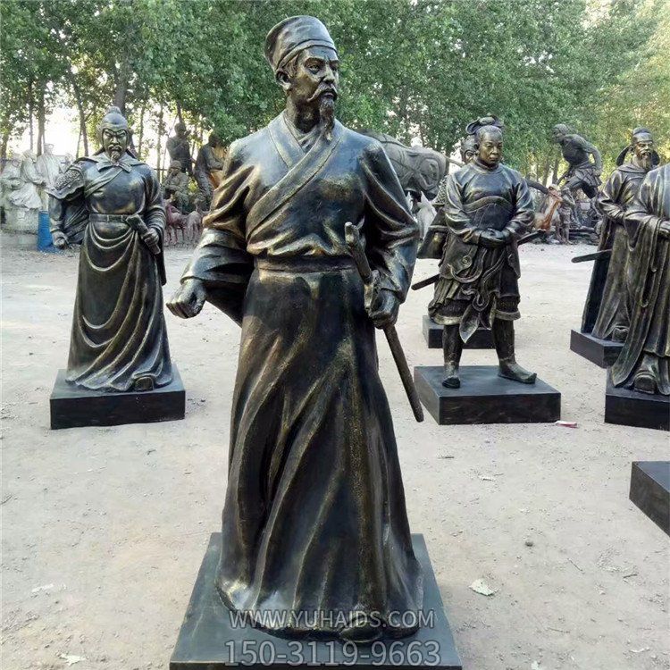 玻璃鋼人物雕塑，古時候的將軍塑像