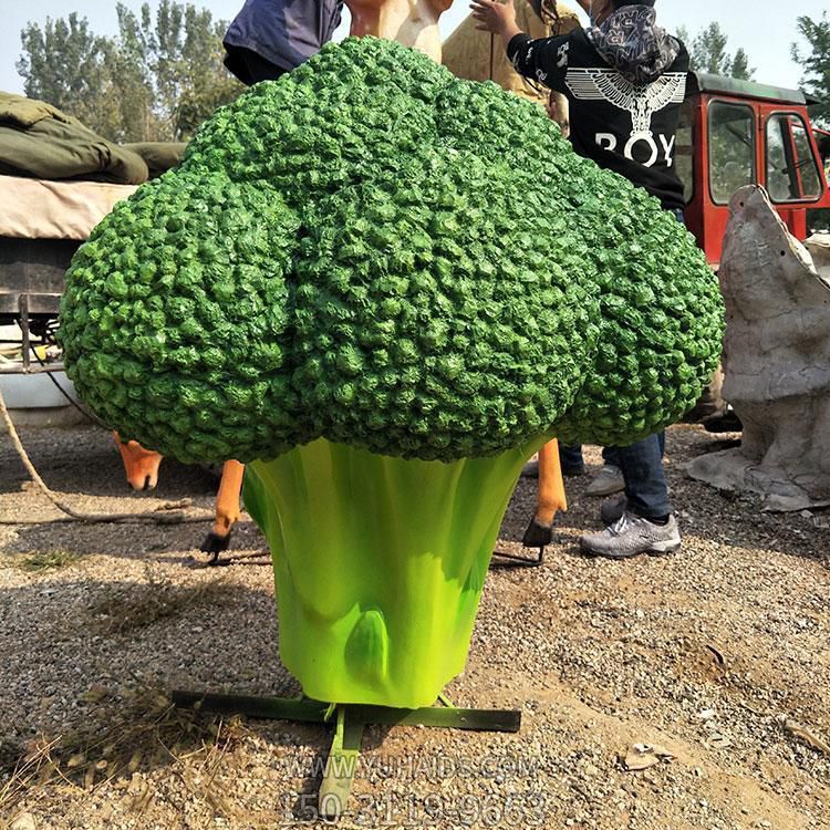 玻璃鋼仿真蔬菜，仿真西藍(lán)花雕塑