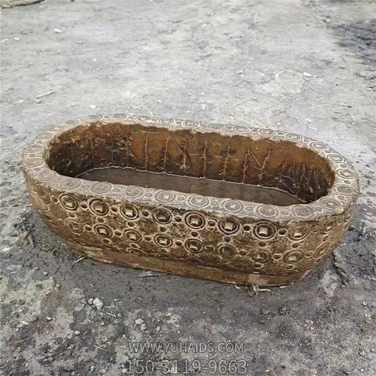 老石槽，石雕水槽雕塑