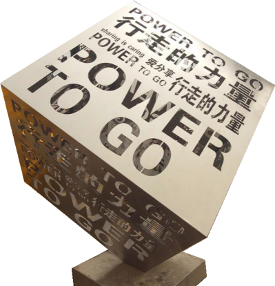 不銹鋼創(chuàng)意立方體，鏤空刻字正方體