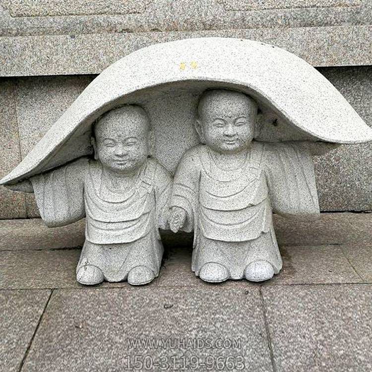 大理石，砂石石雕園林寺廟小沙彌擺件雕塑