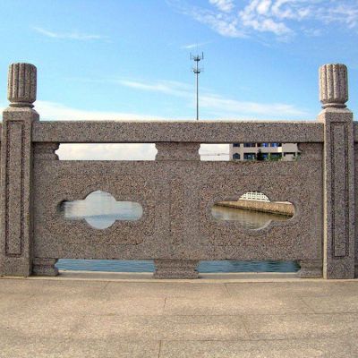 花崗巖石雕欄桿欄板，路政橋梁石雕護(hù)欄