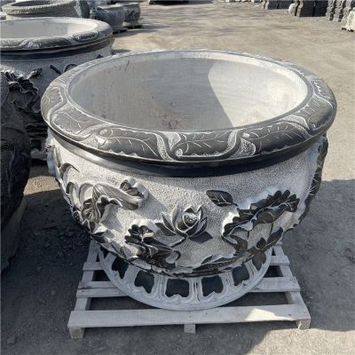 石雕水缸，水盆，荷花盆