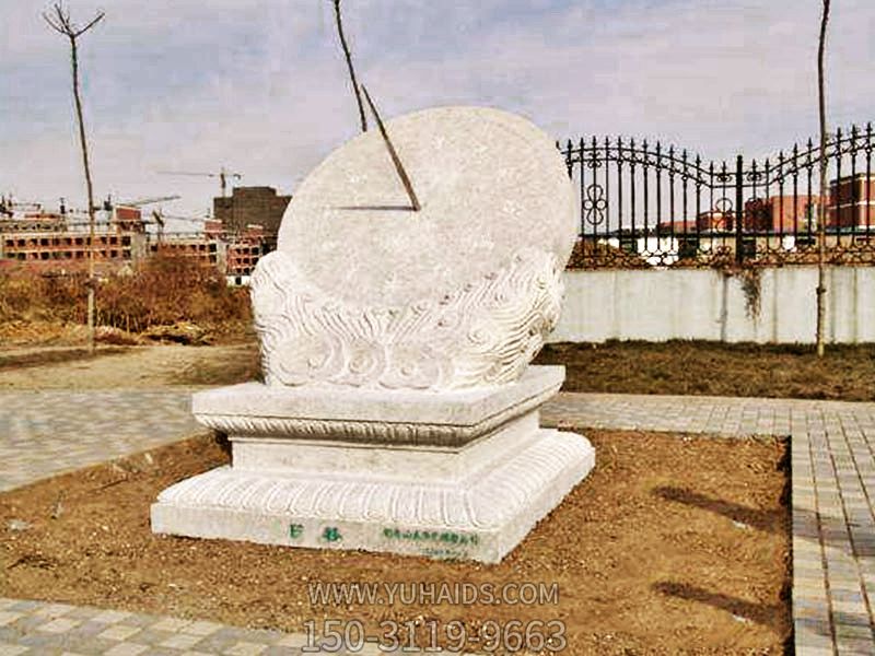 公園大型漢白玉景觀計(jì)時器日晷雕塑