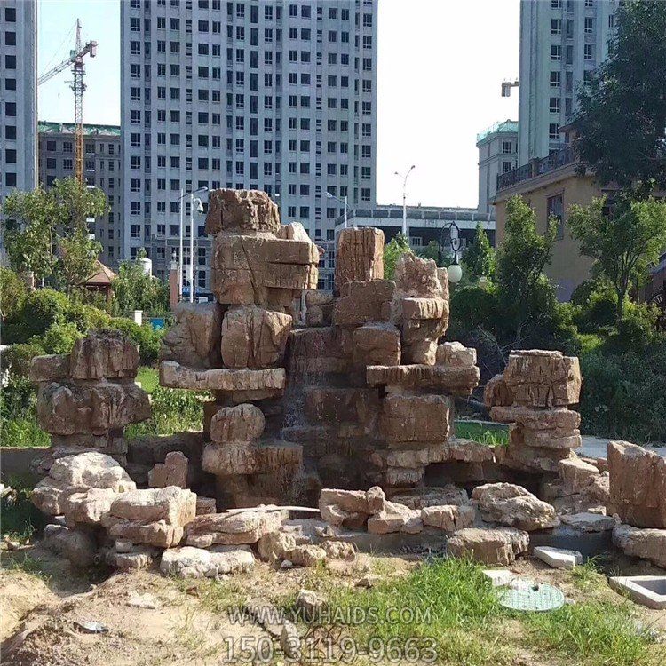 疊石假山，小區(qū)園林人造假山水景雕塑