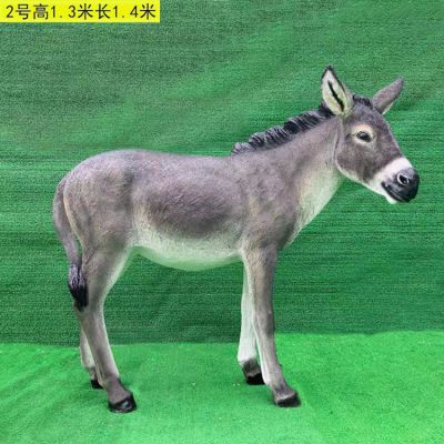 毛驢，玻璃鋼仿真動物雕塑