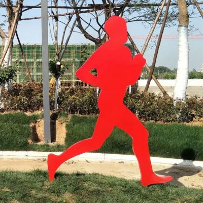紅色 剪影 跑步 男 不銹鋼、鍍鋅板或玻璃鋼材質(zhì)