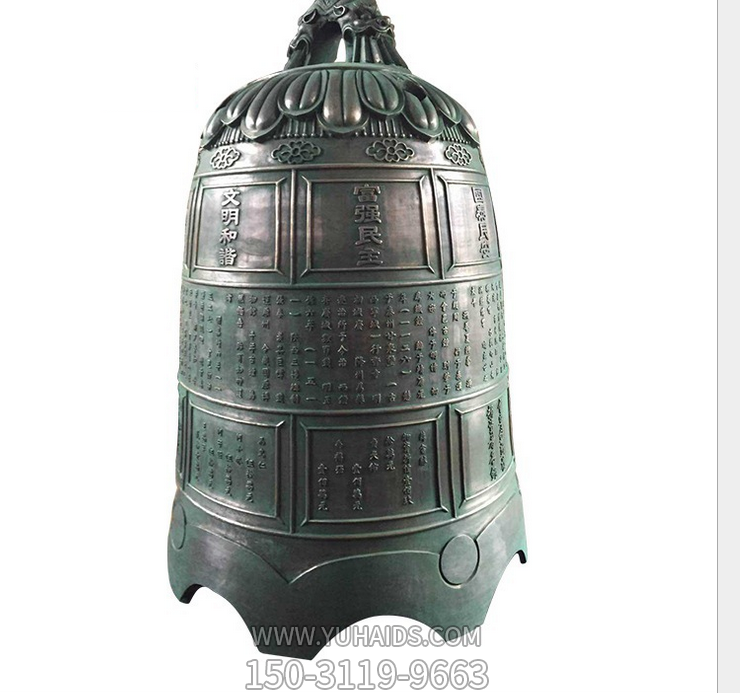 玻璃鋼仿銅鐘，青銅古鐘雕塑