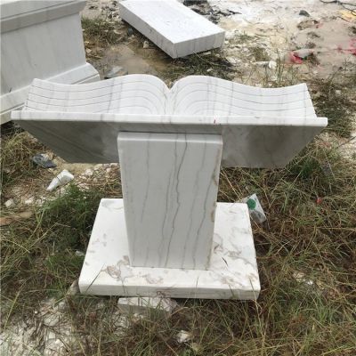 石雕書，漢白玉展開的書本
