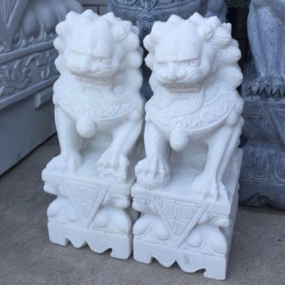 獅子雕塑，戶外園林庭院門口擺放鎮(zhèn)宅獅子