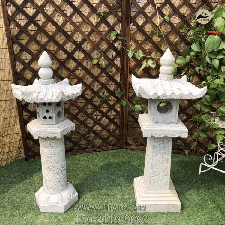 仿古石雕，庭院照明燈籠雕塑