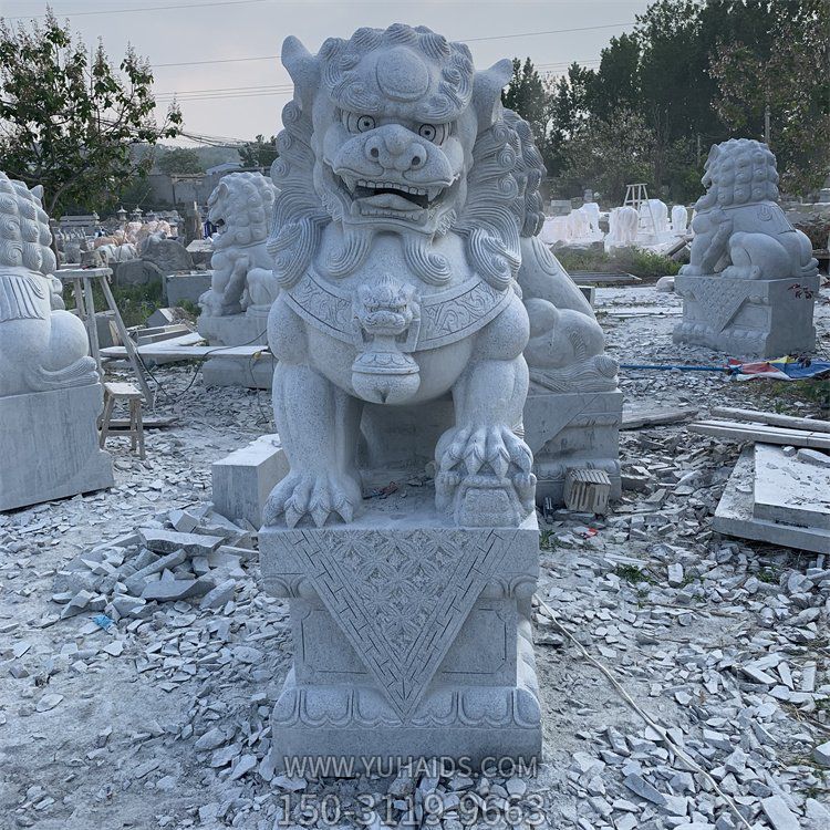 北方石獅子，傳統(tǒng)獅子大理石石雕雕塑