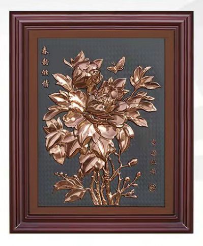 菊花浮雕裝飾畫(huà)