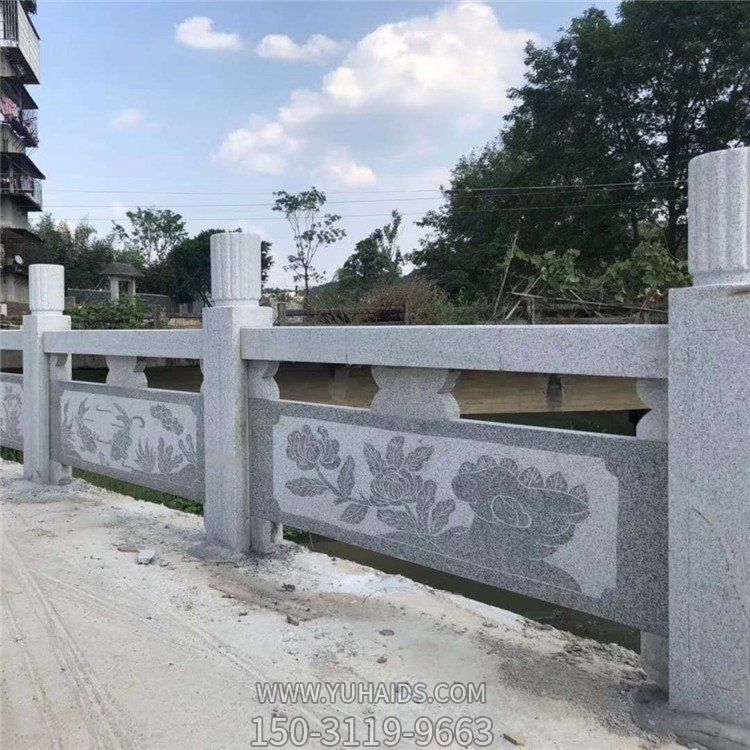 戶(hù)外城市河道大理石石雕護(hù)欄雕塑