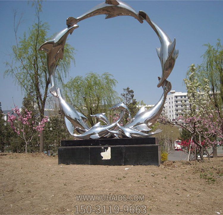 戶(hù)外廣場(chǎng)景觀標(biāo)志創(chuàng)意圓環(huán)擺件雕塑