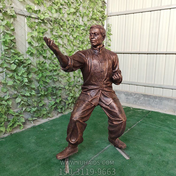 打拳，功夫人物鑄銅雕塑
