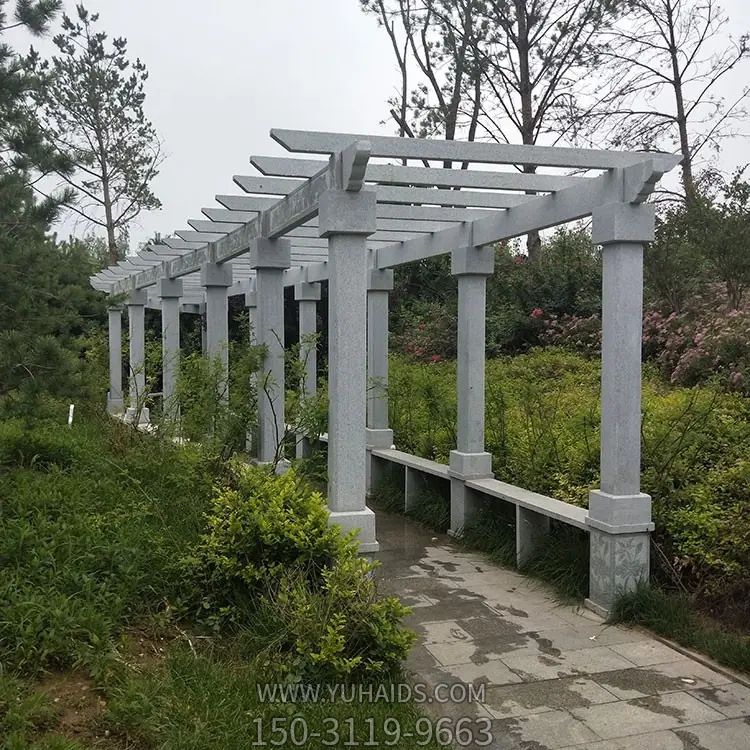 大理石花架，公園過(guò)道花架子雕塑