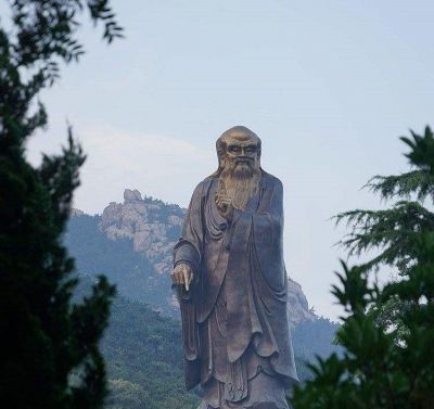戶外大型鑄銅老子雕像，仿古做舊古代名人擺件