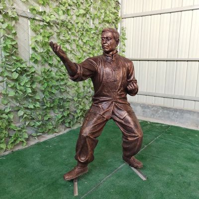 打拳，功夫人物鑄銅雕塑