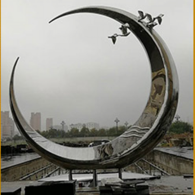 不銹鋼月亮，鏡面不銹鋼月牙