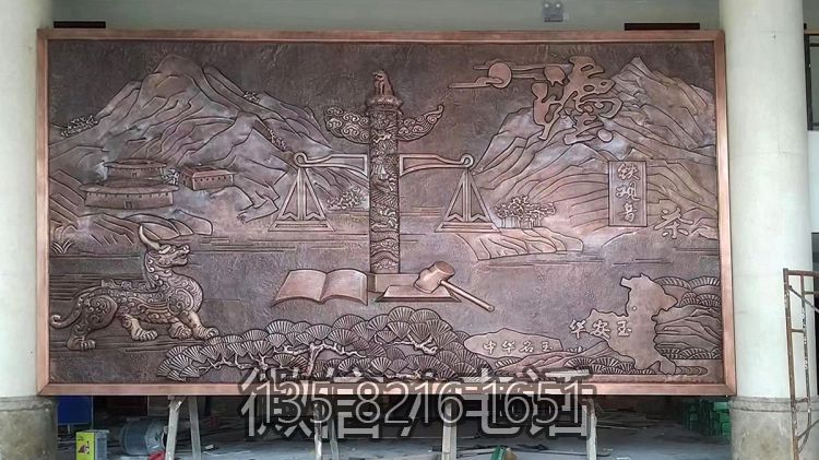 華安政務(wù)大廳地方主題浮雕，紫銅鍛造壁畫