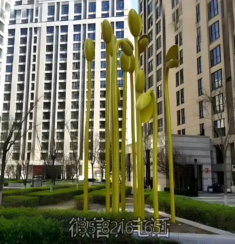 不銹鋼黃豆芽，豆芽雕塑