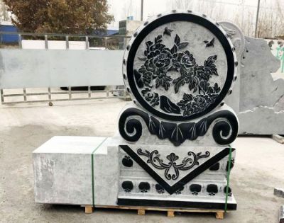 青石雕花仿古石門(mén)墩