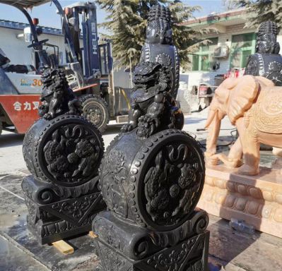 青石仿古石門(mén)墩