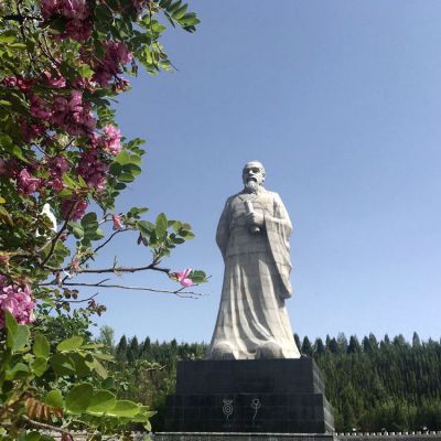 校園中國古代（戰(zhàn)國時(shí)期）著名思想家教育家荀子石雕擺件