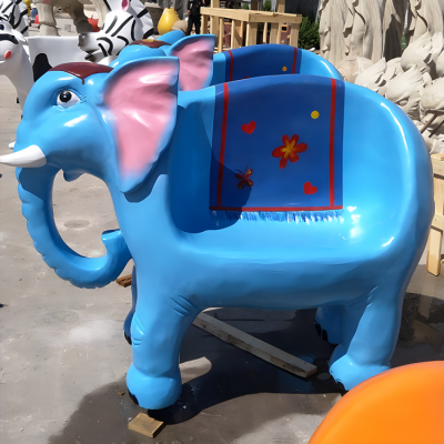 卡通休閑椅玻璃鋼創(chuàng)意小象動(dòng)物座椅商場美陳戶外擺件