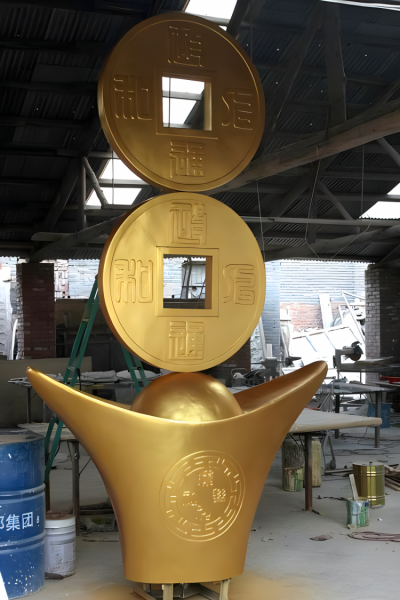玻璃鋼元寶、銅錢(qián)招財(cái)擺件