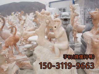 猴子、羊、鹿、仙鶴多種草坪動物雕塑